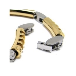 Férfi Fiú Arany Ezüst Medál Tiszta Titán Karkötő