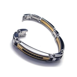 Férfi Arany Ezüst Tiszta Titán Medál Karkötő Új