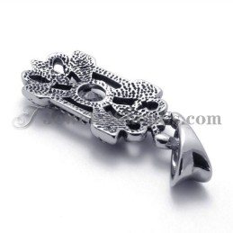 Elegáns Titán Medál Fekete Cirkonnal