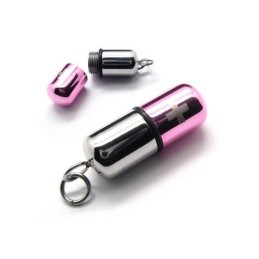 Rózsaszín Ezüst Tiszta Titán Pirula Medál Kereszt Nyaklánc