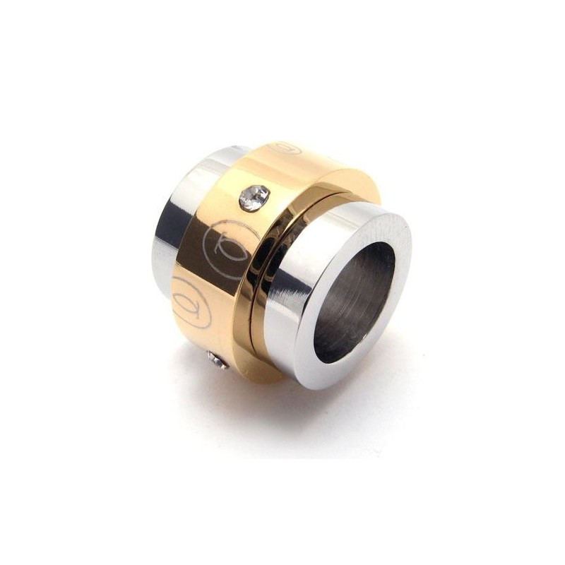 Férfi Arany Tiszta Titán Gyűrű Medál Nyaklánc (Új)